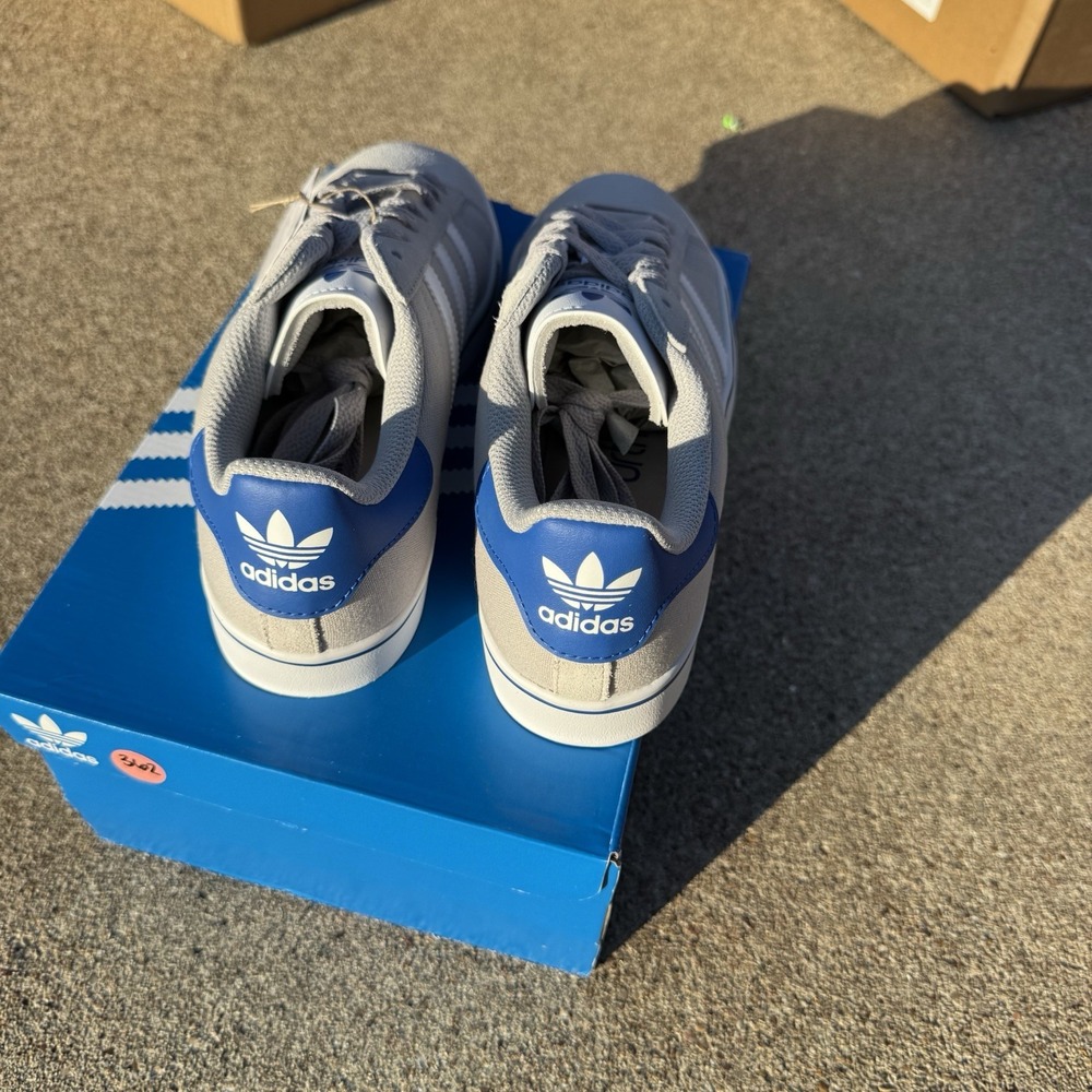 Adidas Campus VULC J Grey/white/blue SIZE 6 Youth / 7 Women IH8039 - Picture 3 of 7